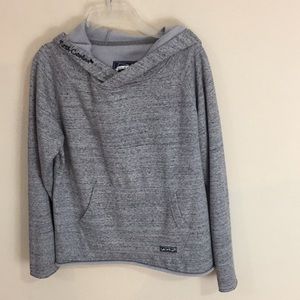 State of Mine North Carolina Gray Cropped Hoodie Hooded Sweatshirt  Size M